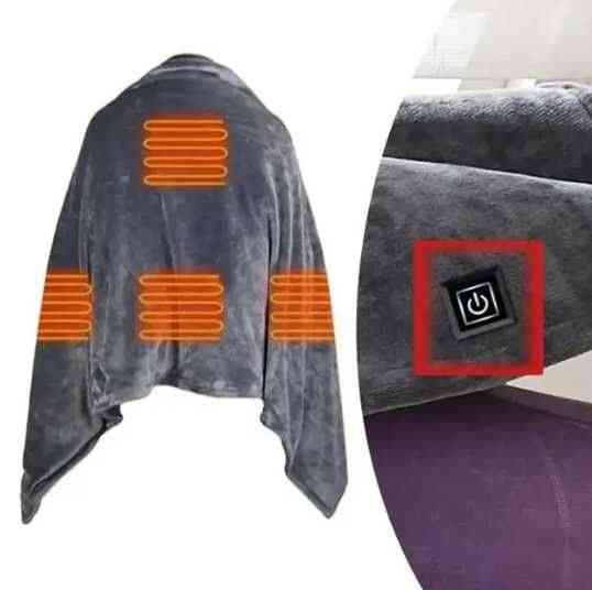плед с подогревом 155*80 Electric Heating Shawl Blanket USB одеяло Шахтерск