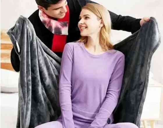 плед с подогревом 155*80 Electric Heating Shawl Blanket USB одеяло Шахтерск