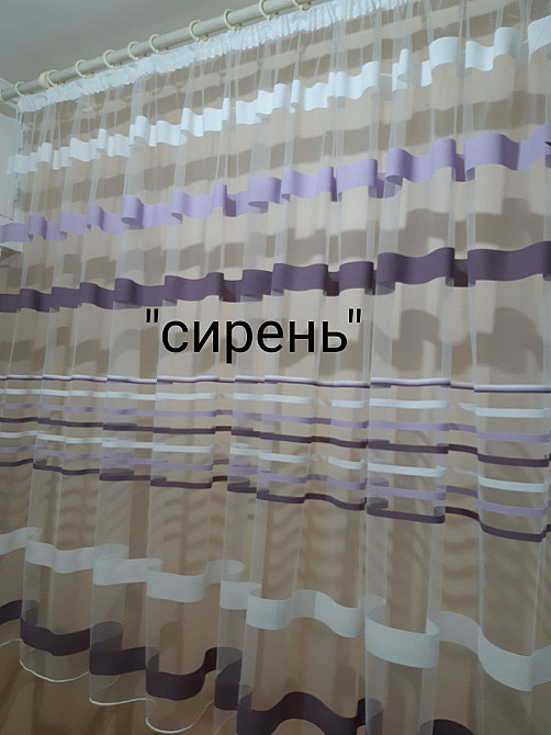 Тюль фатин полоса турция высота 1м 50 см,для кухни,гостинной,коридоров Димитров - изображение 7