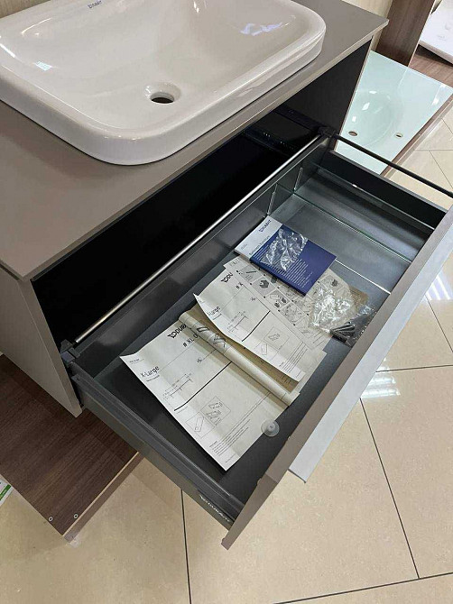 DURAVIT (Германия) базальт матовая тумба со столешницей и раковиной Зугрэс - изображение 3