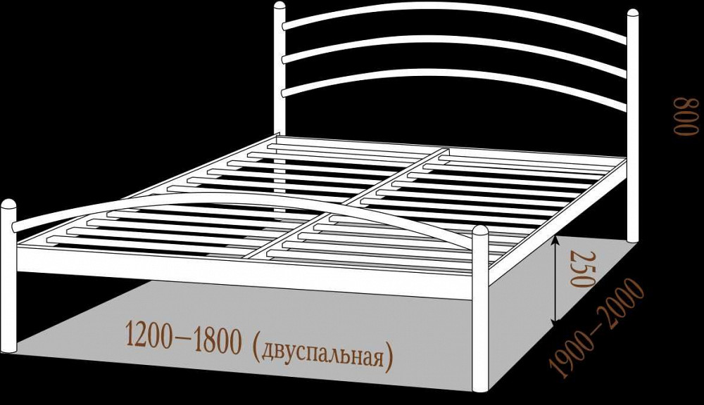 Кровать с матрасом 160х200 в Херсоне Снежное - изображение 3
