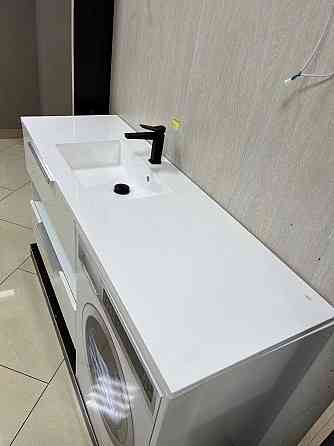 Тумба с раковиной и столешницей 150 см под стиральную машину Fancy Marble Зугрэс