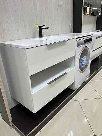 Тумба с раковиной и столешницей 150 см под стиральную машину Fancy Marble Зугрэс