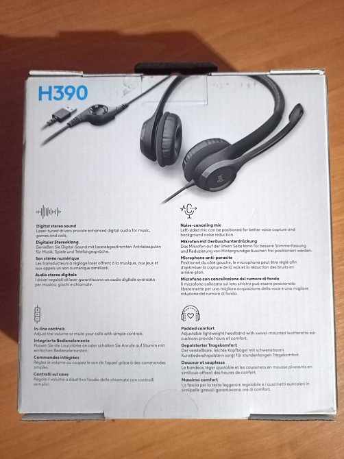 Наушники, гарнитура проводная Logitech H390 (981-000406) Торез - изображение 2