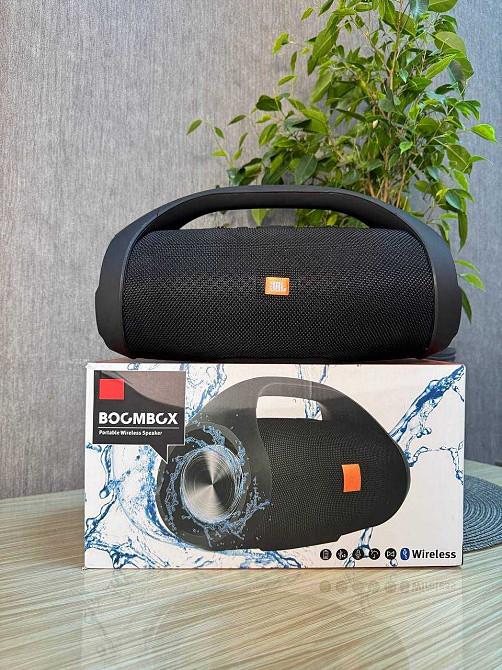 Портативная колонка Boombox с ручкой 31 см / Колонка Bluetooth Черная Зугрэс - изображение 1