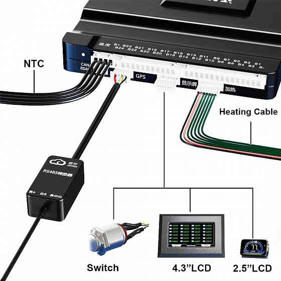 Смарт Бмс Smart BMS JIKONG 7-20S 150А пик 300А балансировка 1А Зугрэс