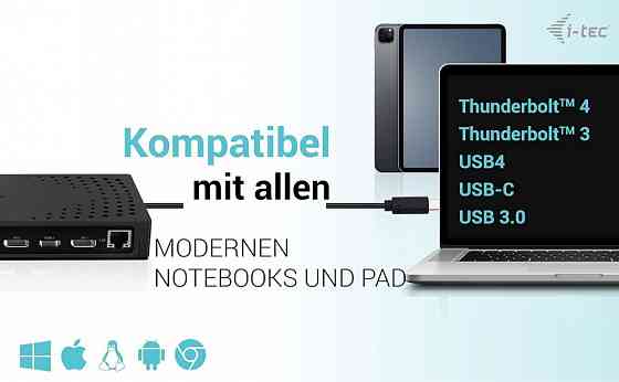 Док станція i-tec USB 3.0 / USB-C/Thunderbolt, 3X 4K Енакиево