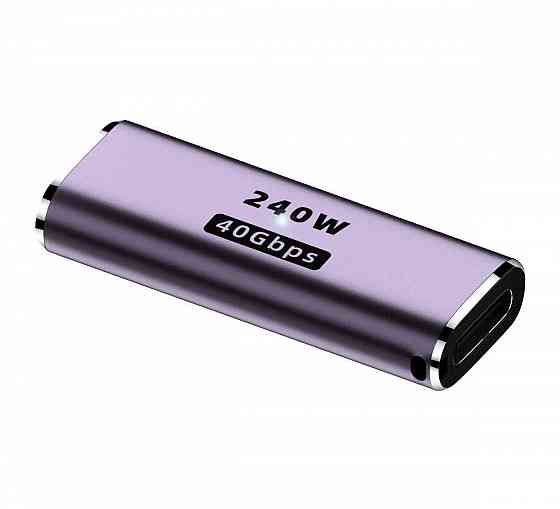 Удлинители-переходники 240W Thunderbolt 4 USB Type-C 4.0 40Gbps Снежное