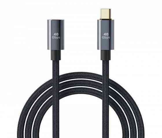 Удлинители-переходники 240W Thunderbolt 4 USB Type-C 4.0 40Gbps Снежное