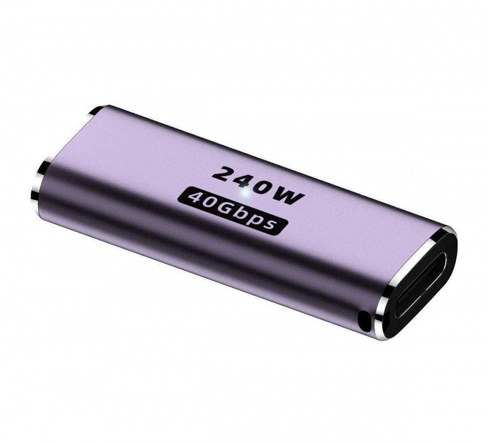 Удлинители-переходники 240W Thunderbolt 4 USB Type-C 4.0 40Gbps Снежное - изображение 1