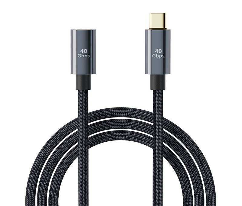 Удлинители-переходники 240W Thunderbolt 4 USB Type-C 4.0 40Gbps Снежное - изображение 4