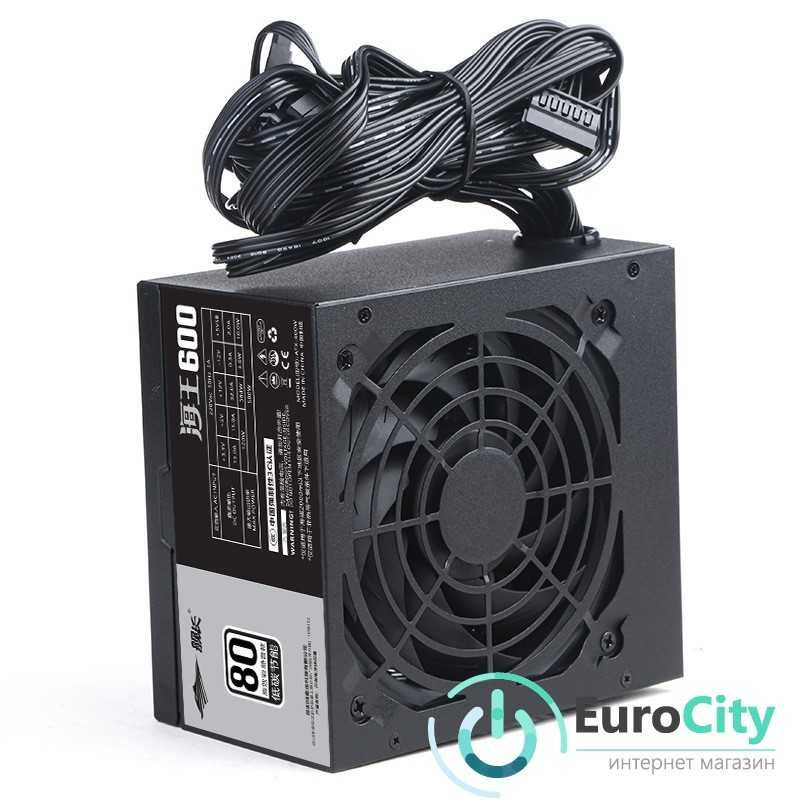Блок питания (ATX 500W) для игровых ПК, Haiwang 600 OEM (80 PLUS) Харцызск - изображение 1