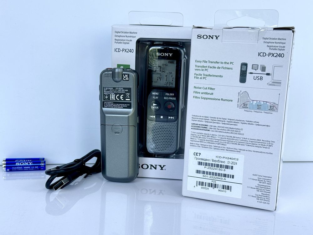 Цифровой диктофон Sony ICD-PX240 MP3-Плеер Диктофон Ясиноватая - изображение 6