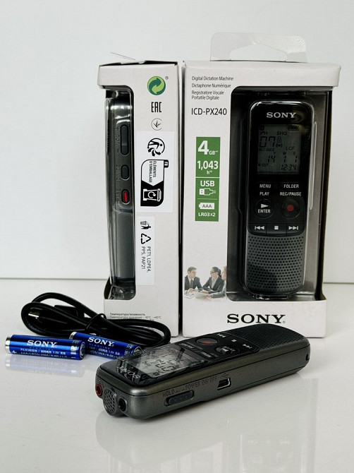 Цифровой диктофон Sony ICD-PX240 MP3-Плеер Диктофон Ясиноватая - изображение 4