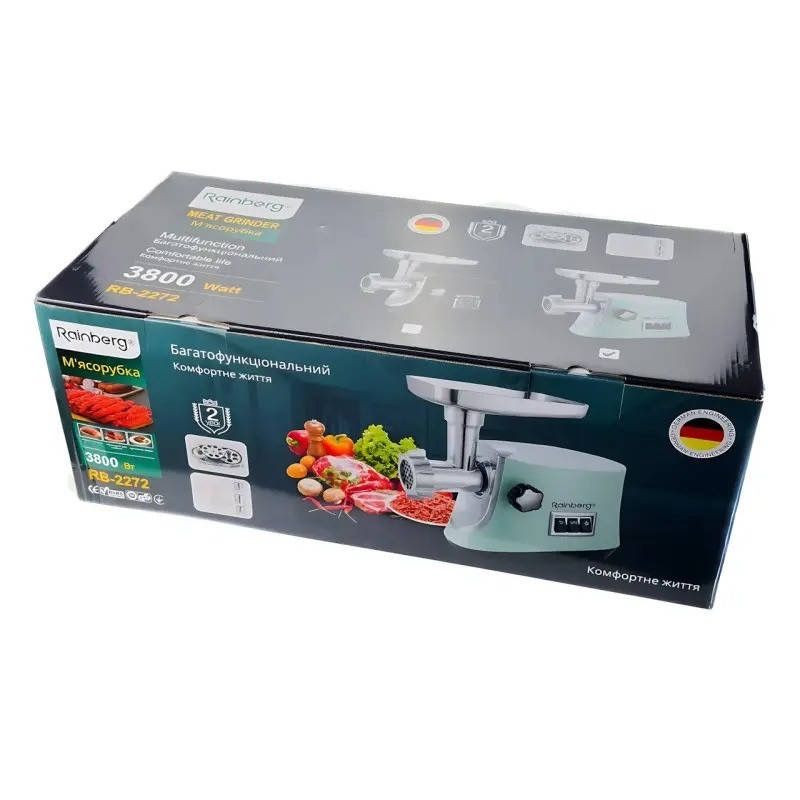 М 'ясорубка + соковижималка + терка Rainberg RB-2272 3800W з Шинковкою Торез - изображение 8
