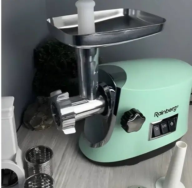 М 'ясорубка + соковижималка + терка Rainberg RB-2272 3800W з Шинковкою Торез - изображение 6