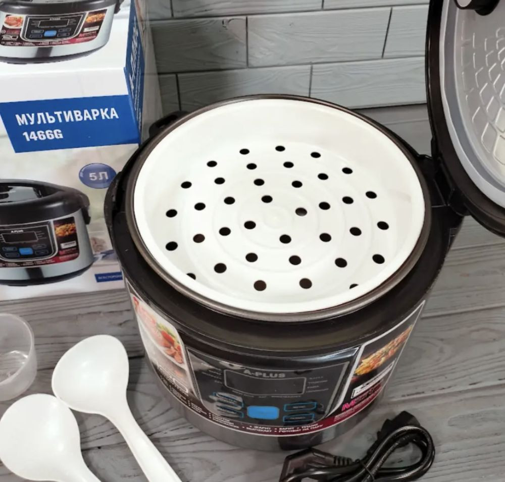 Мультиварка A-Plus 1466G 1000W с антипригарной чашей 5 л 10 программ Енакиево - изображение 7