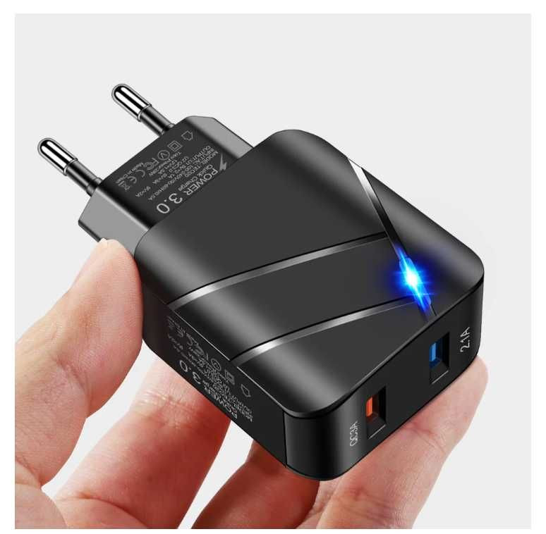 Быстрая зарядка для телефона 28W Uslion QC3.0 2USB Зарядное Xiaomi Зугрэс - изображение 7