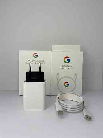 Google 30W быстрая зарядка (блок + кабель) адаптер шнур 1м pixel Зуевка