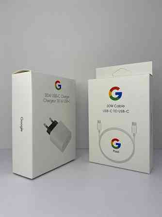 Google 30W быстрая зарядка (блок + кабель) адаптер шнур 1м pixel Зуевка