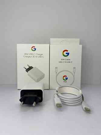 Google 30W быстрая зарядка (блок + кабель) адаптер шнур 1м pixel Зуевка