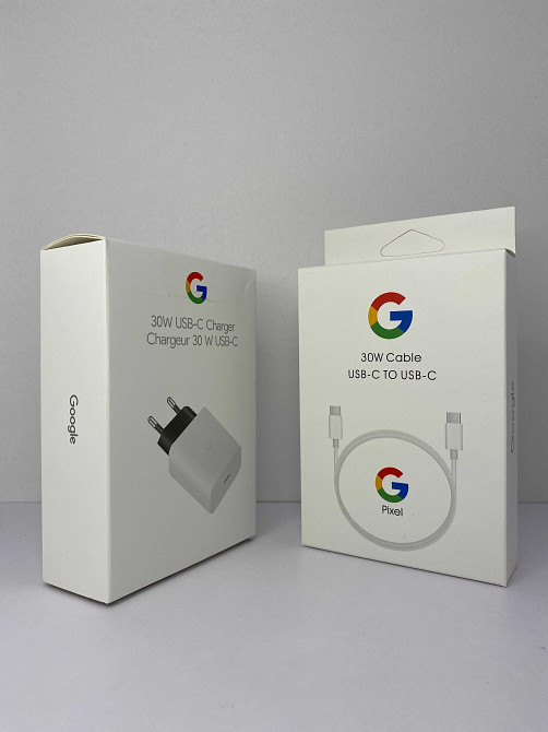 Google 30W быстрая зарядка (блок + кабель) адаптер шнур 1м pixel Зуевка - изображение 6