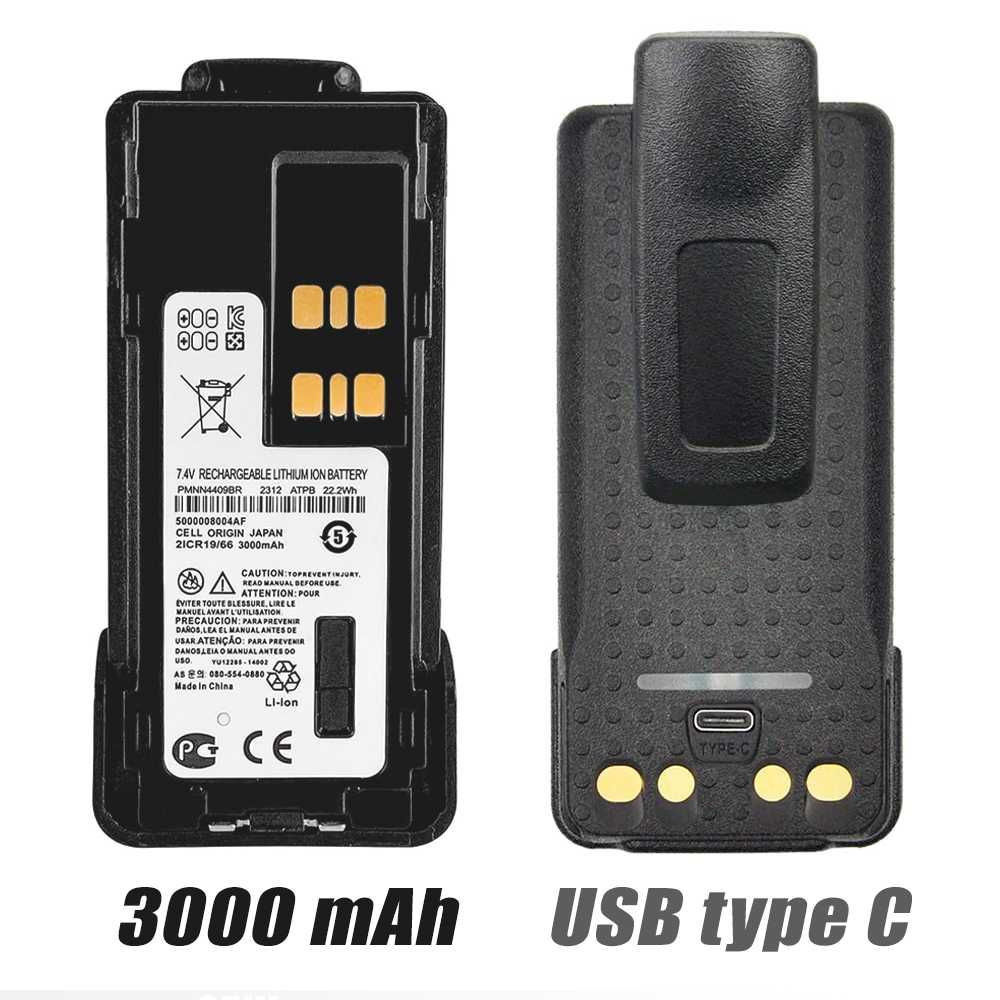 Аккумулятор для Рации Motorola 3000 mAh USB-C Батарея на Радиостанцию Иловайск - изображение 1