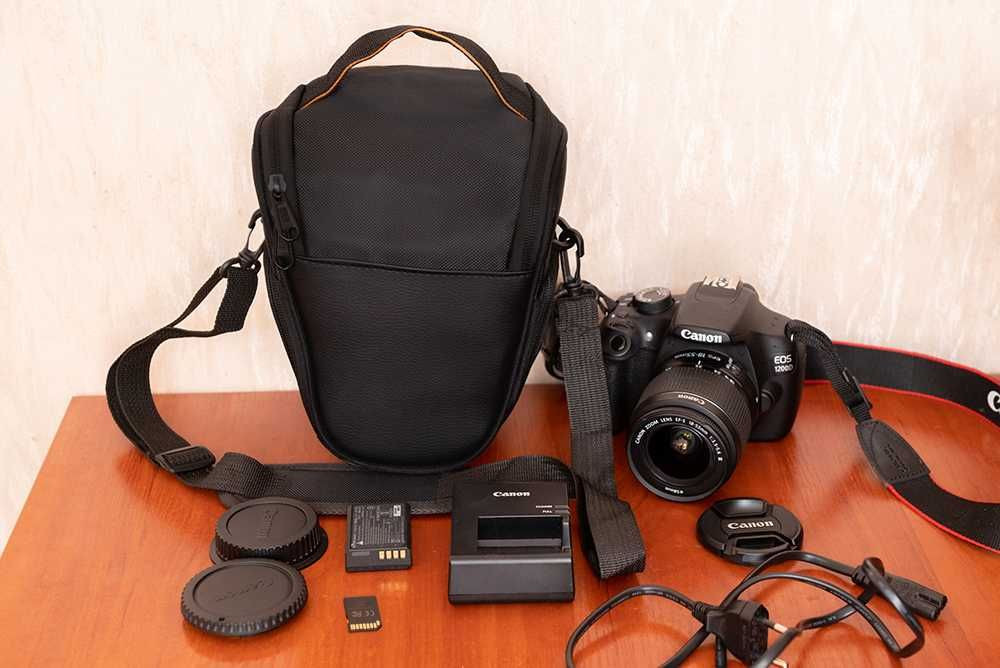 Canon EOS 1200D Зеркальный фотоаппарат. С объективом и сумкой Александровка - изображение 2