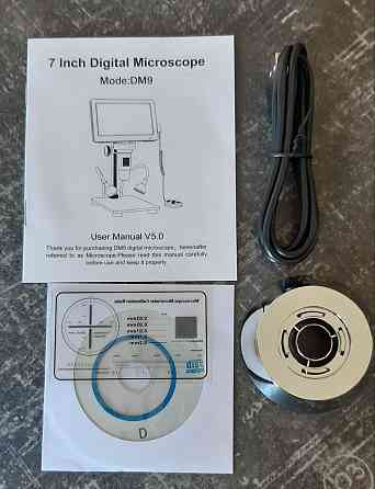Микроскоп цифровой(мікроскоп цифровий)DM9,дисплей 7 дюймов/12mp 1200x. Зуевка