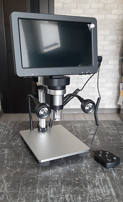 Микроскоп цифровой(мікроскоп цифровий)DM9,дисплей 7 дюймов/12mp 1200x. Зуевка - изображение 2