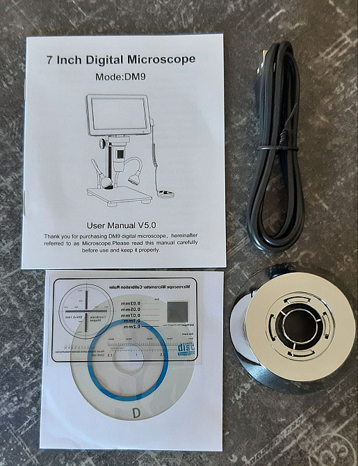 Микроскоп цифровой(мікроскоп цифровий)DM9,дисплей 7 дюймов/12mp 1200x. Зуевка - изображение 6