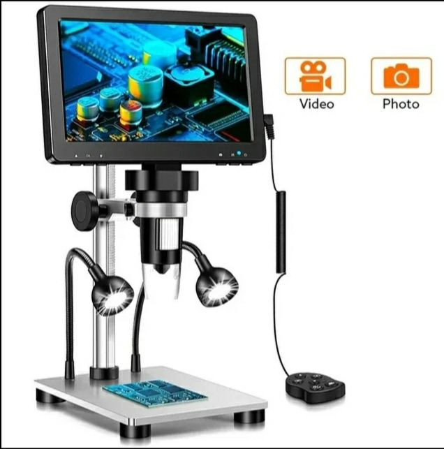 Микроскоп цифровой(мікроскоп цифровий)DM9,дисплей 7 дюймов/12mp 1200x. Зуевка - изображение 1