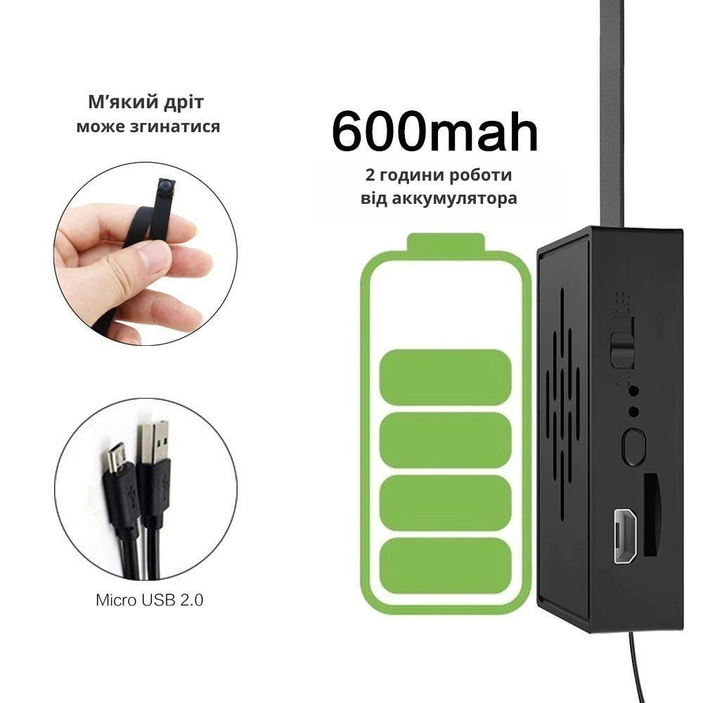 Мини скрытая камера с датчиком движения WIFI. Скрытая мини камера Зуевка - изображение 5