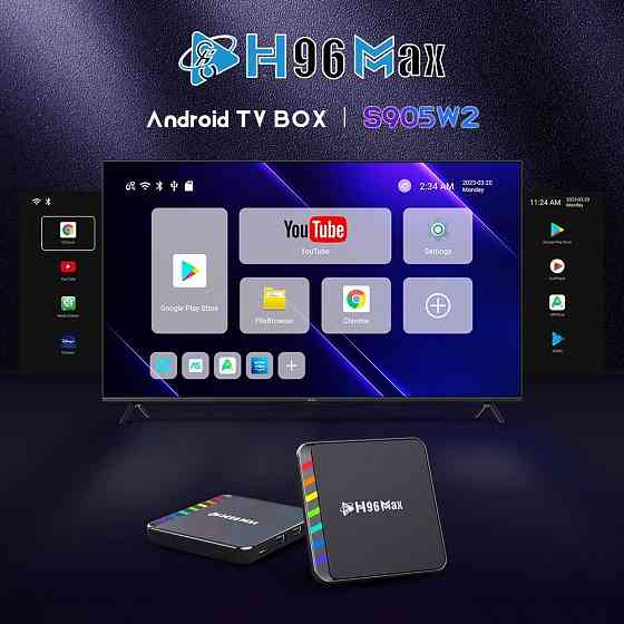 Налаштована H96 MAX W2  4/32 S905 W2 Smart TV Box приставка Енакиево
