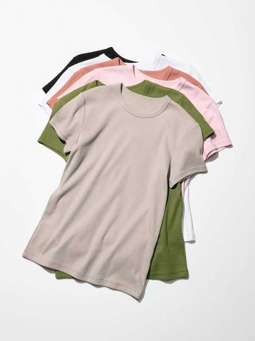 Uniqlo, м'яка футболка в рубчик Донецк - изображение 1