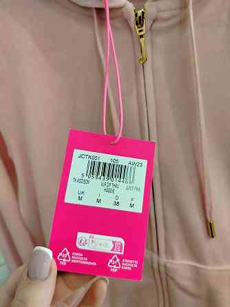 Оригинальный женский велюровый худи на молнии Juicy Couture Sport M Шахтерск