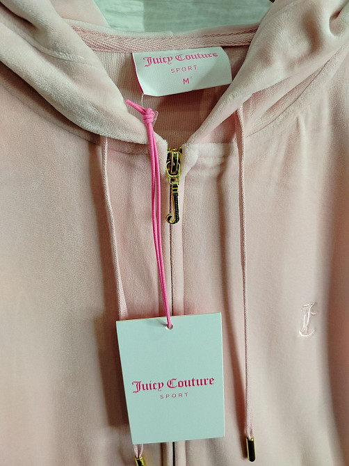 Оригинальный женский велюровый худи на молнии Juicy Couture Sport M Шахтерск - изображение 4