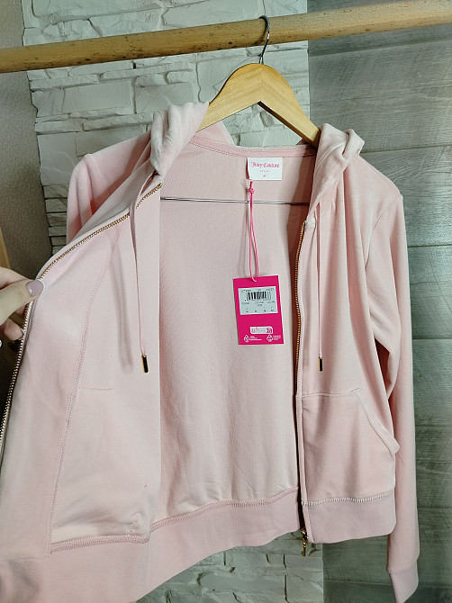 Оригинальный женский велюровый худи на молнии Juicy Couture Sport M Шахтерск - изображение 8