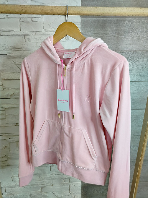 Оригинальный женский велюровый худи на молнии Juicy Couture Sport M Шахтерск - изображение 2