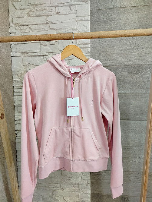 Оригинальный женский велюровый худи на молнии Juicy Couture Sport M Шахтерск - изображение 1