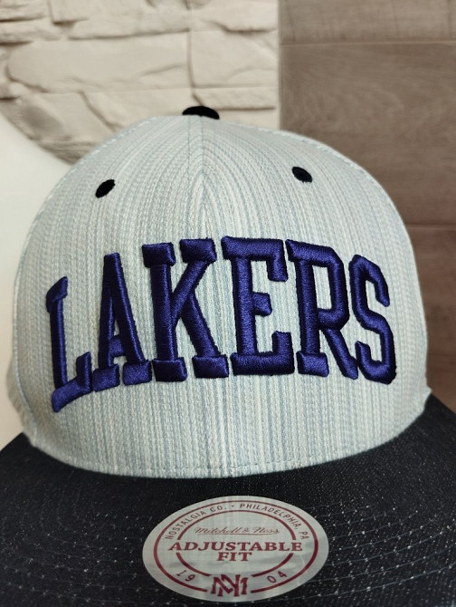 Оригінальна кепка бейсболка Lakers Los Angeles Mitchell Ness NBA Кировское - изображение 8