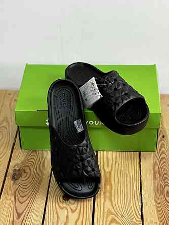 Крокси Slide Geometric черные Crocs женские Старобешево