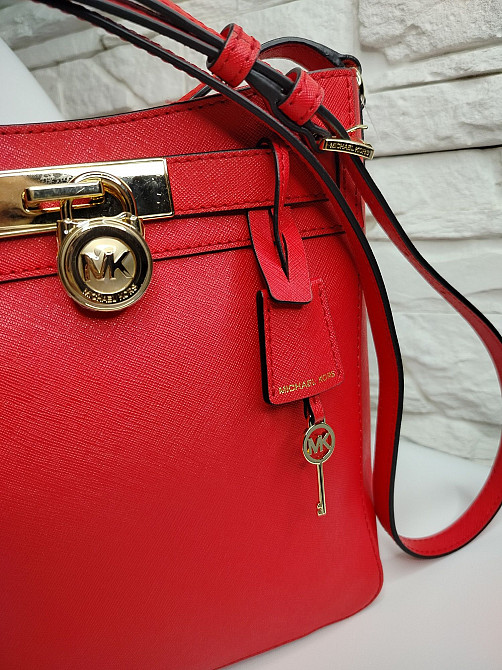 Жіноча оригінальна сумка Michael Kors Hamilton Traveler NS D.Sangria Мариуполь - изображение 3