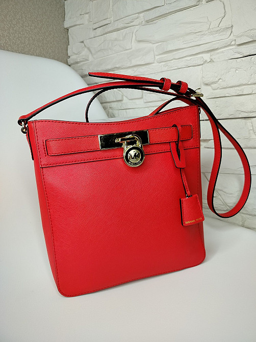 Жіноча оригінальна сумка Michael Kors Hamilton Traveler NS D.Sangria Мариуполь - изображение 2