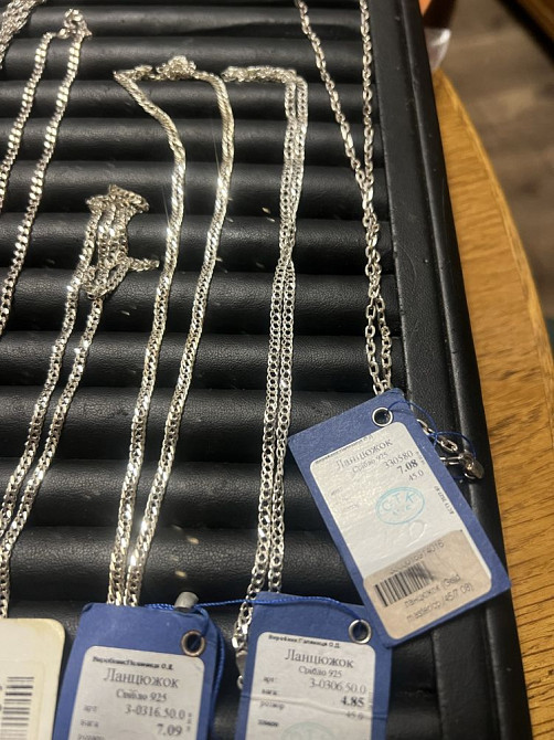 Серебряные новые цепочки браслеты по 1 грамму 100 гривен. Донецк - изображение 6