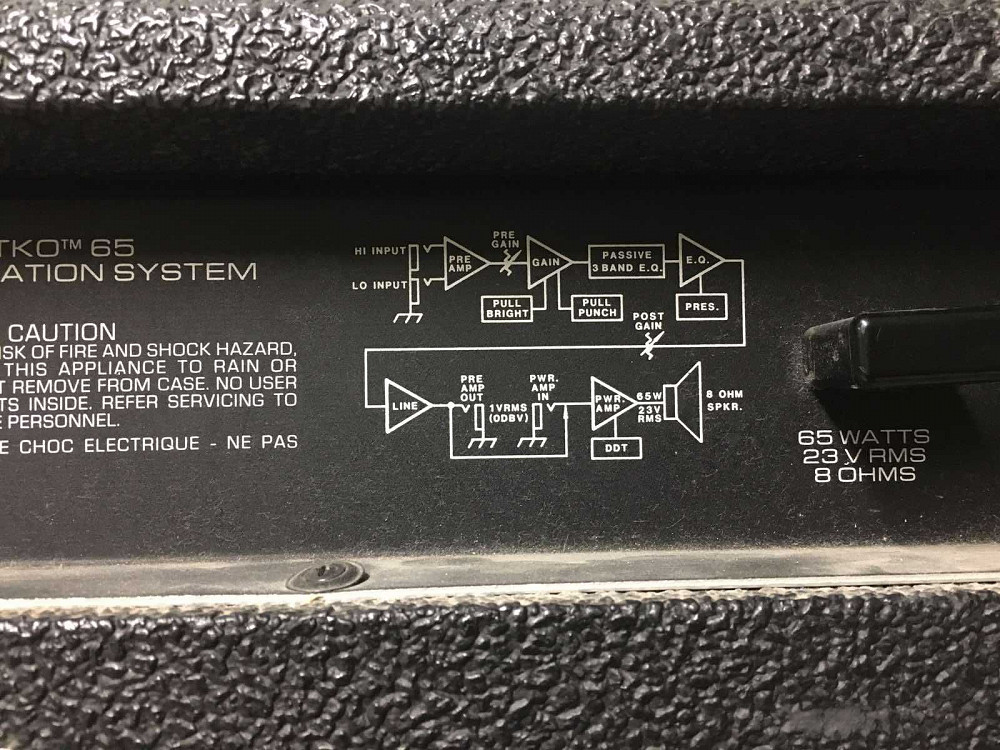 Басовый комбо Peavey TKO 65 Solid State, 65-Watt 1x15", 1983 USA Новоазовск - изображение 8