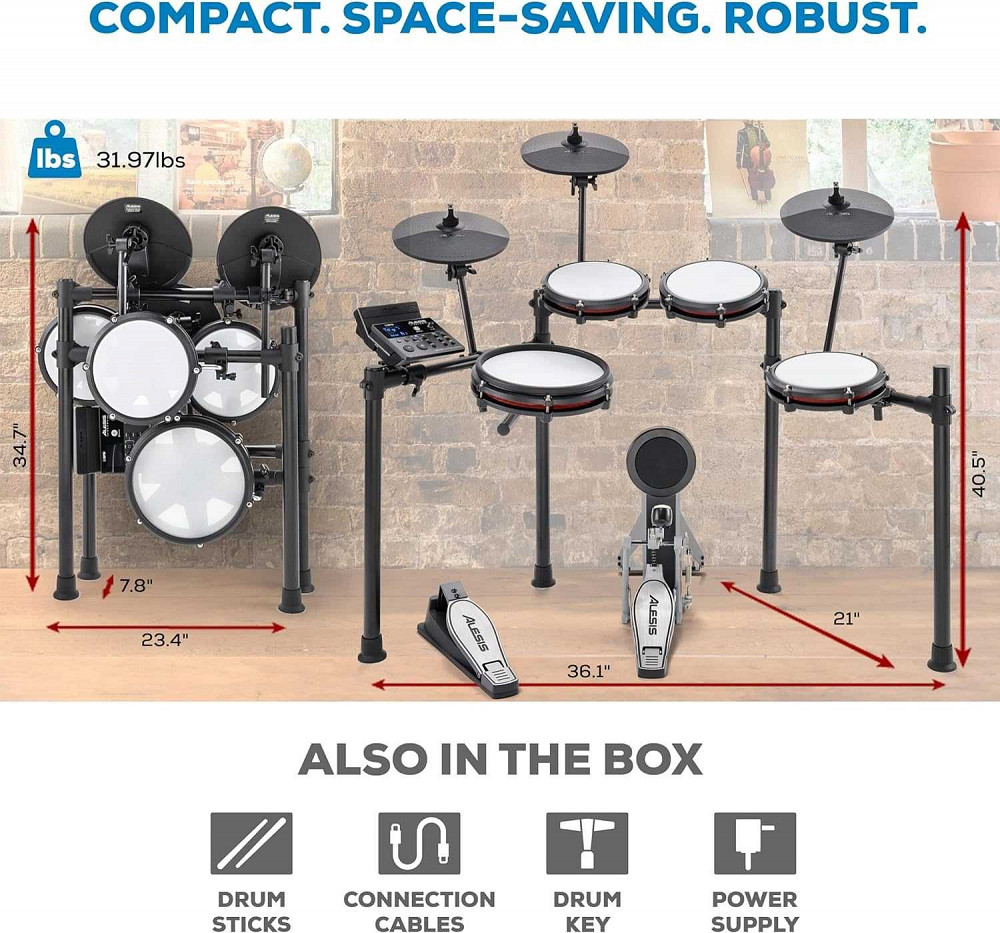 Электронная ударная установка ALESIS NITRO MAX KIT новые в наличии Старобешево - изображение 3