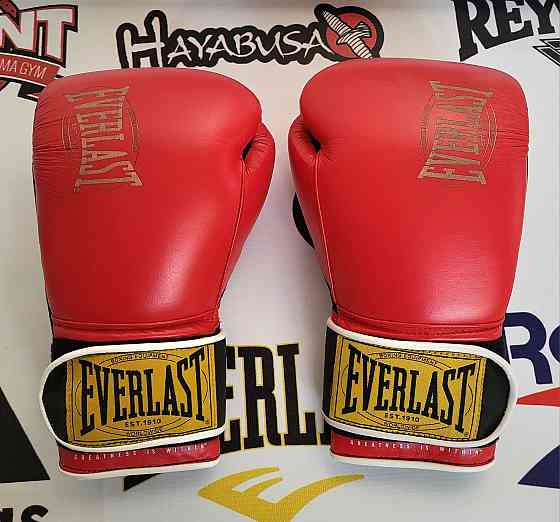 EVERLAST 1910 Classic 14 Oz Боксерские перчатки Оригинал Кожа M Тельманово