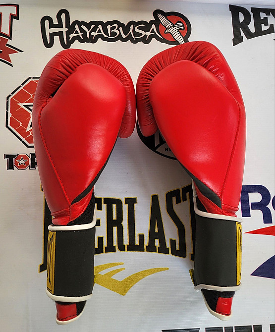EVERLAST 1910 Classic 14 Oz Боксерские перчатки Оригинал Кожа M Тельманово - изображение 3