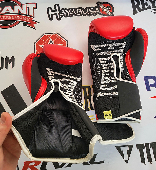EVERLAST 1910 Classic 14 Oz Боксерские перчатки Оригинал Кожа M Тельманово - изображение 4